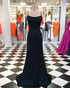 2019 Black Elastic Satin Mermaid Prom Dresses Sexy Long Prom Homecoming Gowns